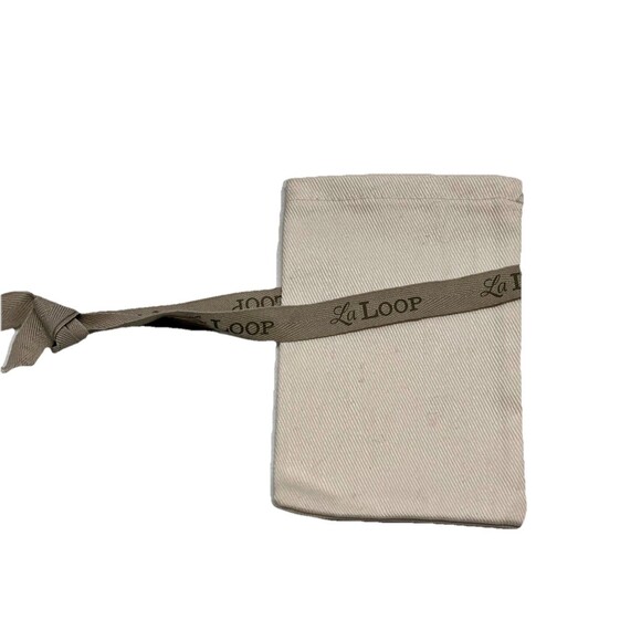 LA LOOP AUTHENTIC EYEWEAR POUCH ONLY Eyeglasses Glasses  Canvas Logo Tie New - Picture 2 of 5